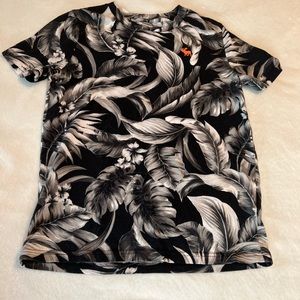 Abercrombie Boys Palm Tree Floral Tropical Shirt 13/14